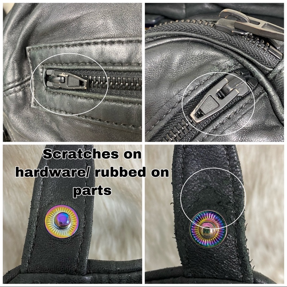 Alexander Wang Black Leather Backpack with Iridescent Hardware - Picture 14 of 16